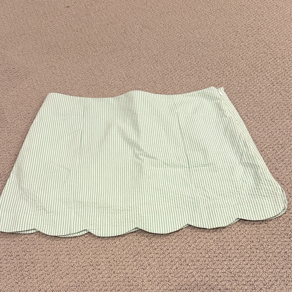 Lilly Pulitzer Green Striped Mini Skirt